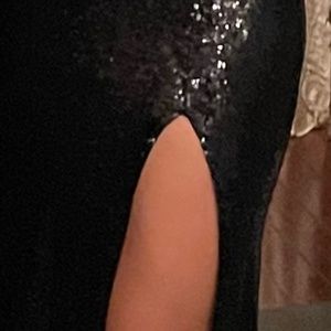 Black sequined dress